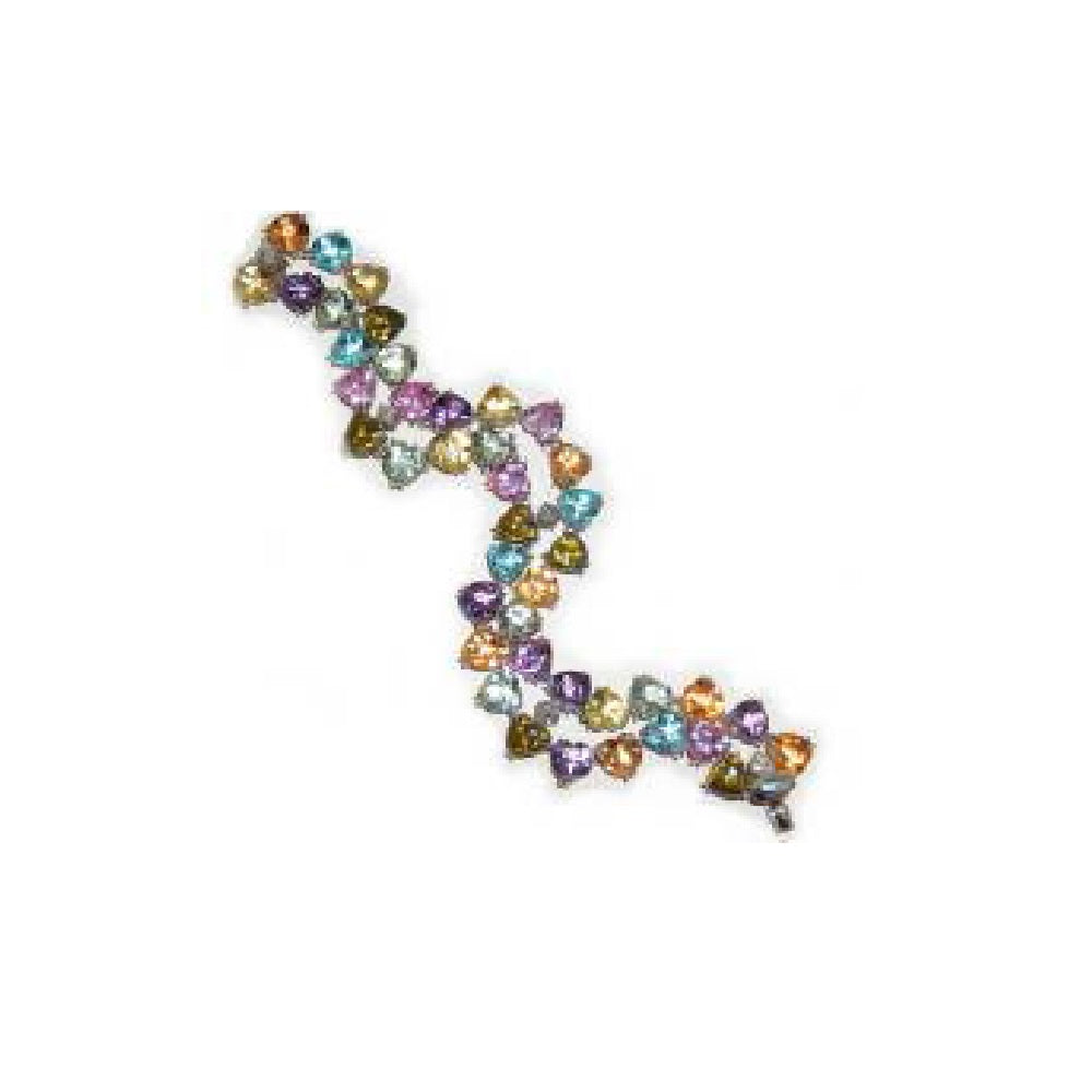 Paolo Piovan Bracelet in White Gold with Quartz, Topaz, Amethyst and Diamonds - Made in Paradise Luxury
