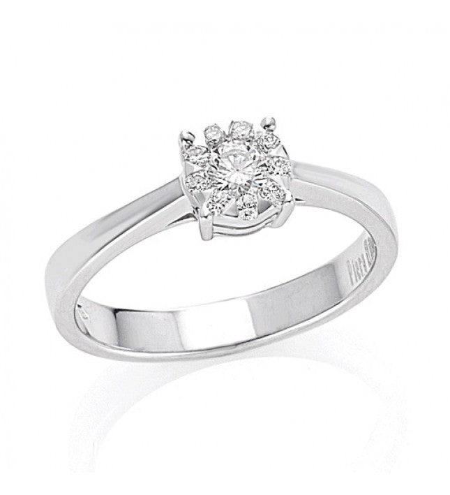 Piero Milano 18K White Gold Solitaire Ring - Made in Paradise Luxury
