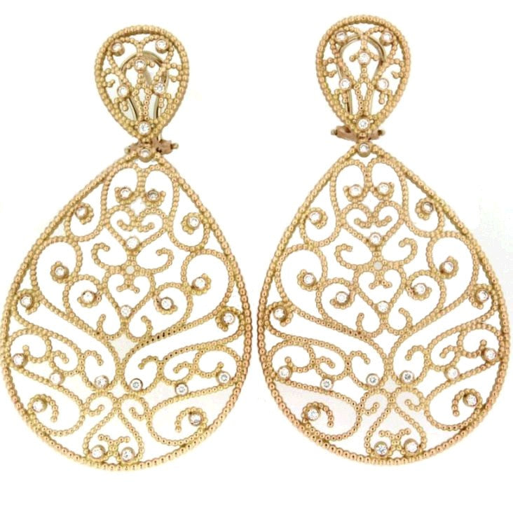 Piero Milano 18K Rose Gold Diamonds Earrings - Made in Paradise Luxury