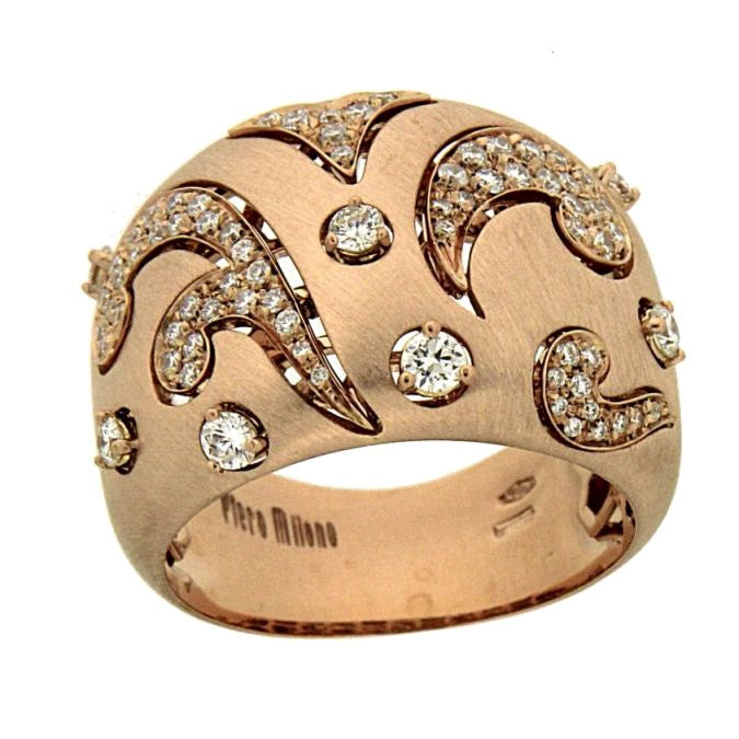 Piero Milano 18K Rose Gold Diamonds Ring - Made in Paradise Luxury