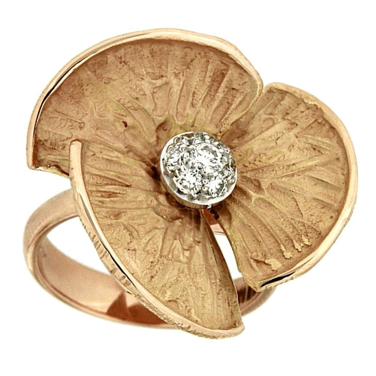 Piero Milano 18K Rose Gold Flower Ring - Made in Paradise Luxury