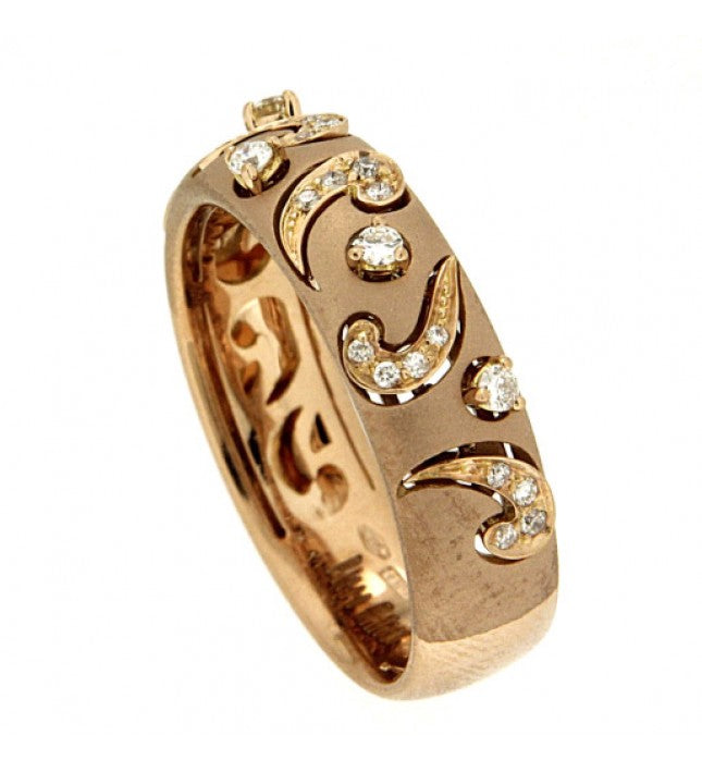 Piero Milano 18K Rose Gold Diamonds Ring - Made in Paradise Luxury