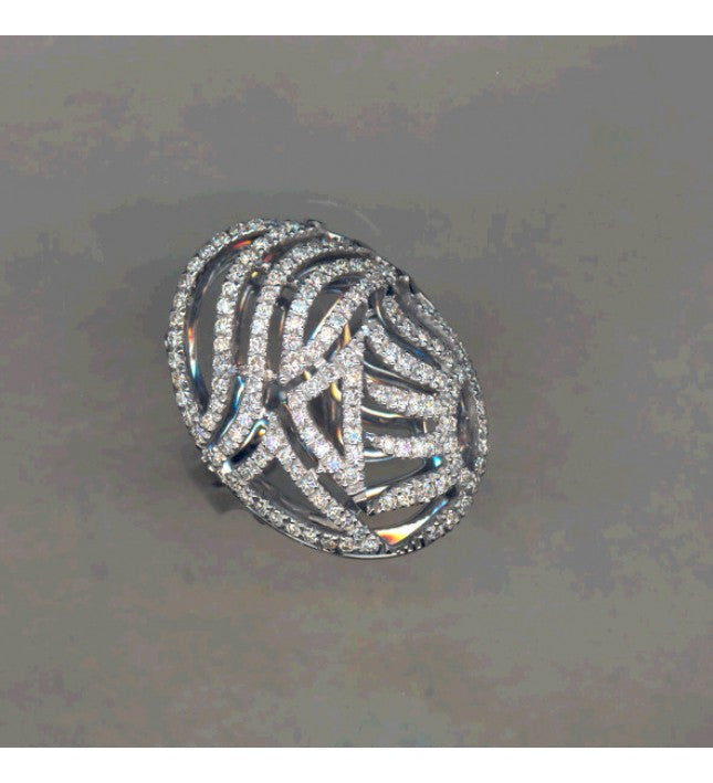 Piero Milano 18K White Gold Diamonds Ring - Made in Paradise Luxury