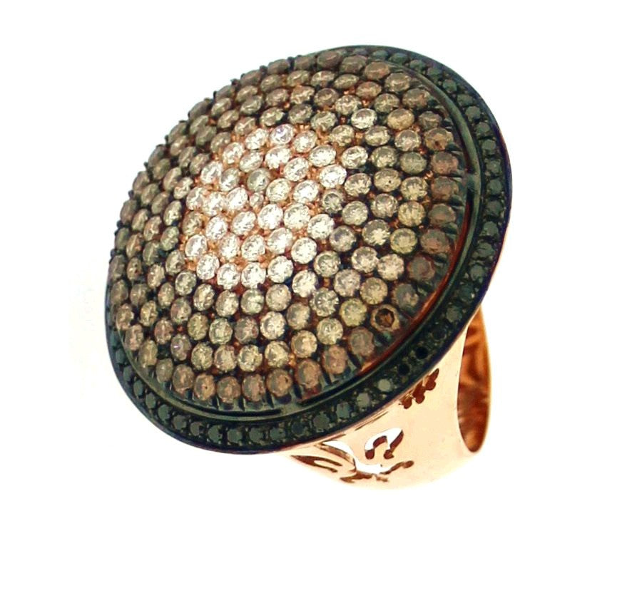 Piero Milano 18K Rose Gold Diamonds Ring - Made in Paradise Luxury