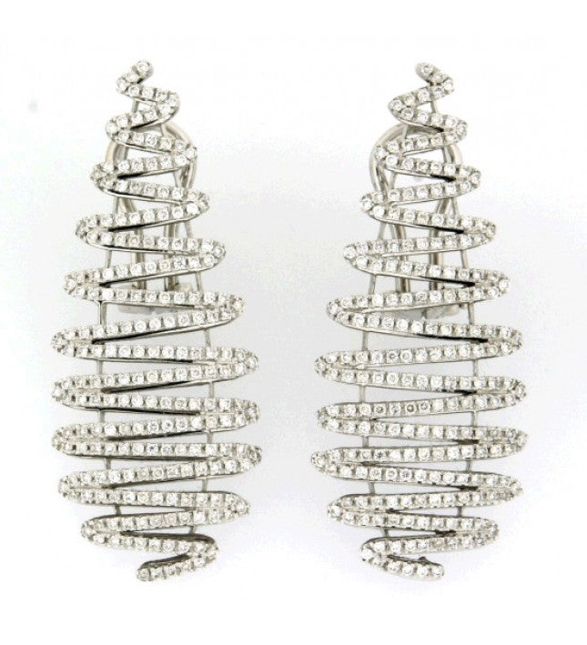 Piero Milano 18K White Gold Diamond Earrings - Made in Paradise Luxury