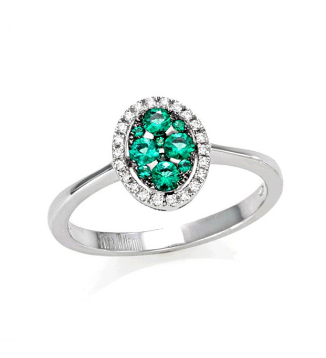 Piero Milano 18K White Gold Diamonds Emerald Ring - Made in Paradise Luxury
