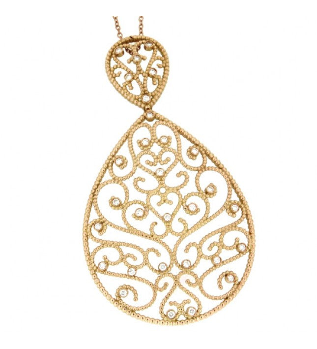 Piero Milano 18K Rose Gold Diamonds Necklace - Made in Paradise Luxury