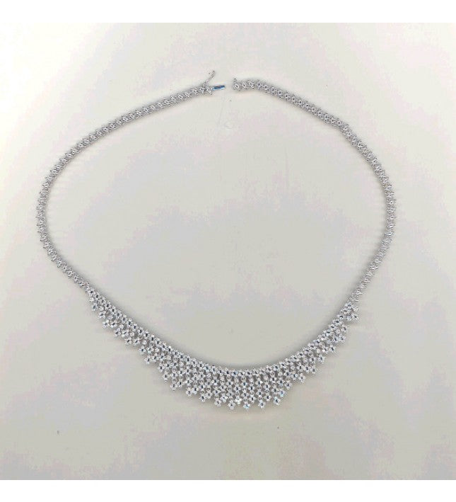 Piero Milano 18K White Gold Classic Diamond Necklace - Made in Paradise Luxury