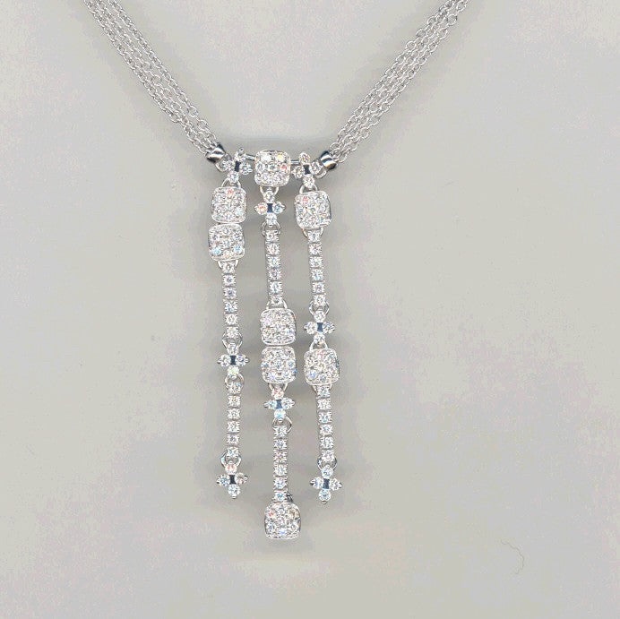 Piero Milano 18K White Gold Diamonds Necklace - Made in Paradise Luxury